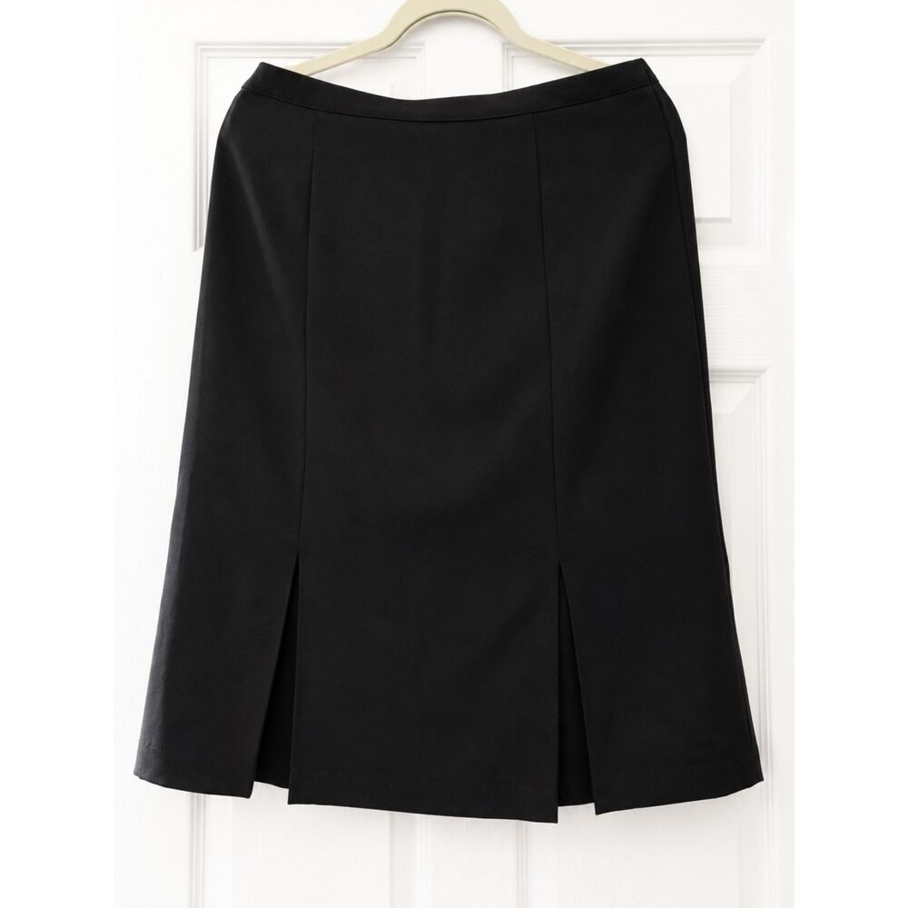 Kasper Black Pleated Trumpet Mermaid Career Skirt Size 10